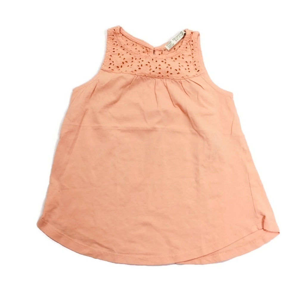 𝅺TERRANOVA Girls 4-5Y eyelet lace tank‎ top